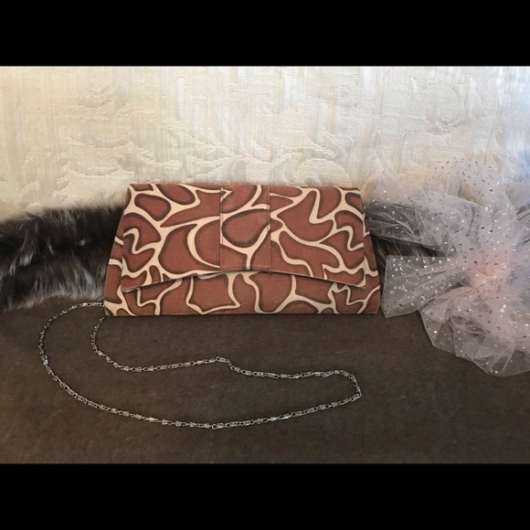 Animal Print Clutch with Chain Strap. - Picture 1 of 7